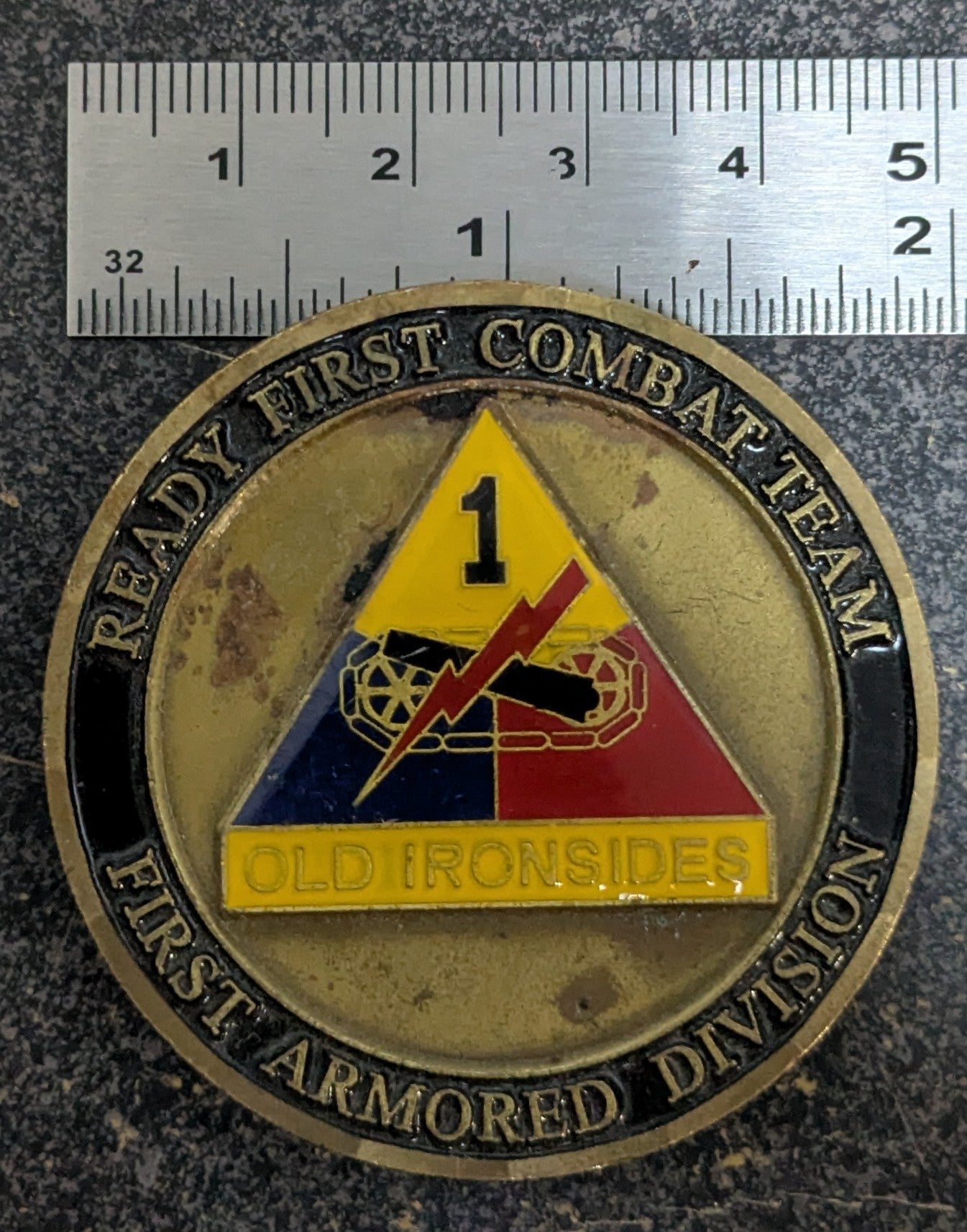 Challenge Coin 1st Armored Division "Old Ironsides" Ready First Combat Team (CHCC-26May44)