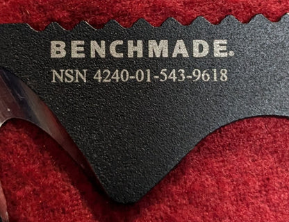 NOS BENCHMADE Rescue Hook Strap Cutter Steel Coated Handle (fa01-25APR94)