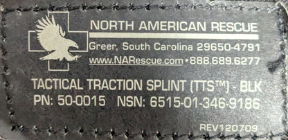 North American Rescue Tactical Traction Splint (TTS) with Pouch (CA10-25Aug56)
