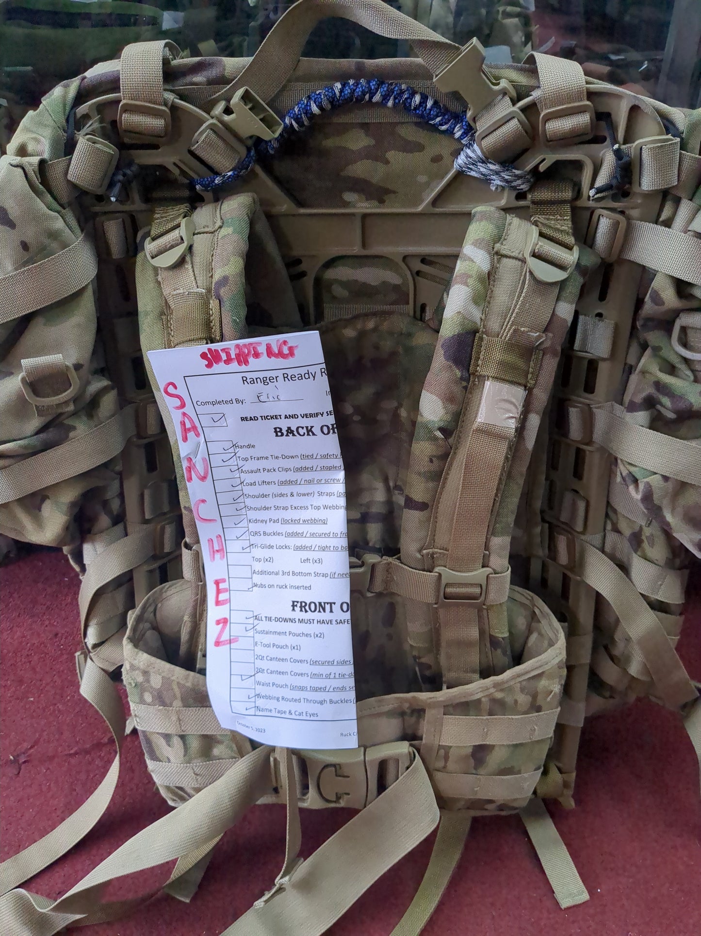 Sanchez - OCP "Ranger Ready" OCP Ruck Customer Mail-In
