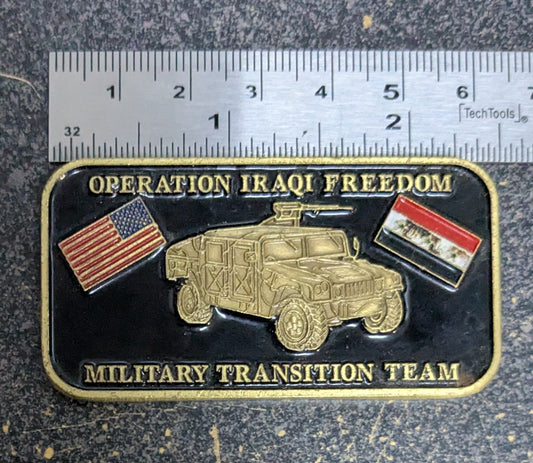 Challenge Coin Operation Iraqi Freedom Military Transition Team/ 9th Iraqi Armored Division (CHCC-26May54)