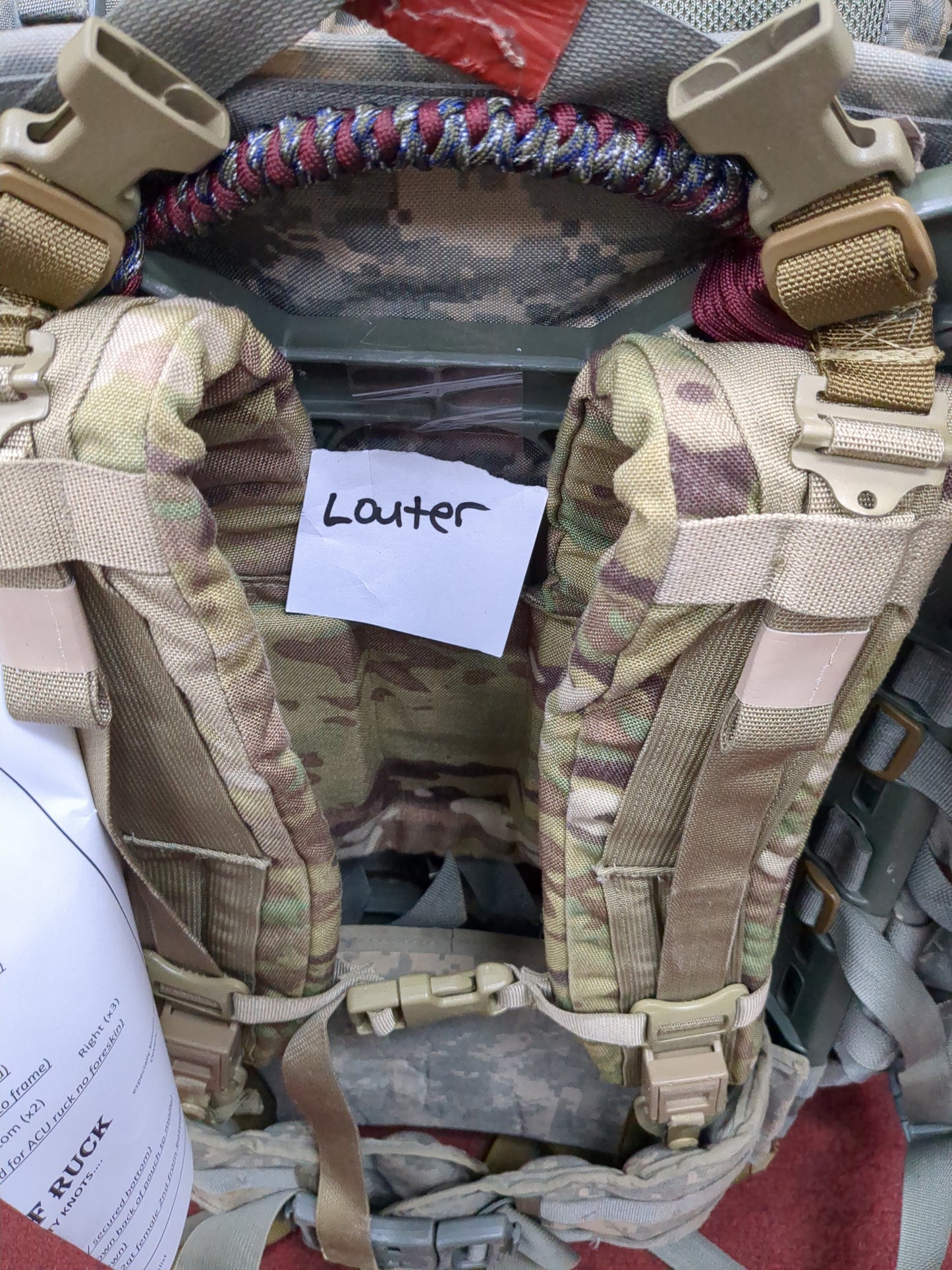 Louter -'Ranger Ready' ACU Ruck / OCP Shoulder Straps Molle II Ruck