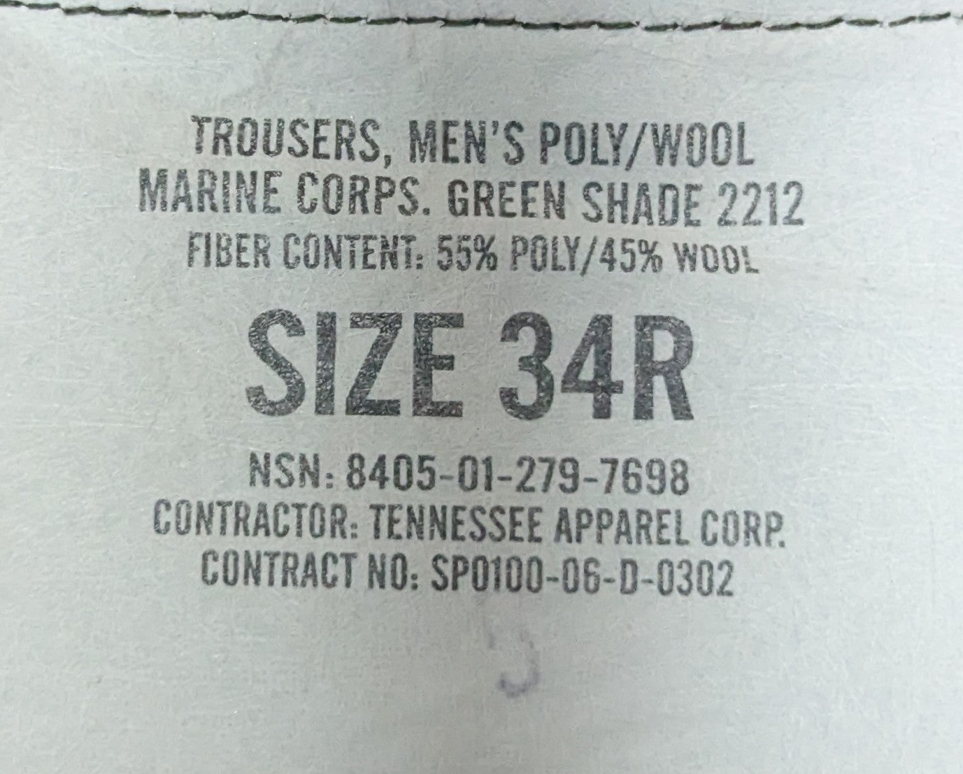 Vintage USMC Men's Poly/Wool Trousers 34R (FB4-26Mar19)