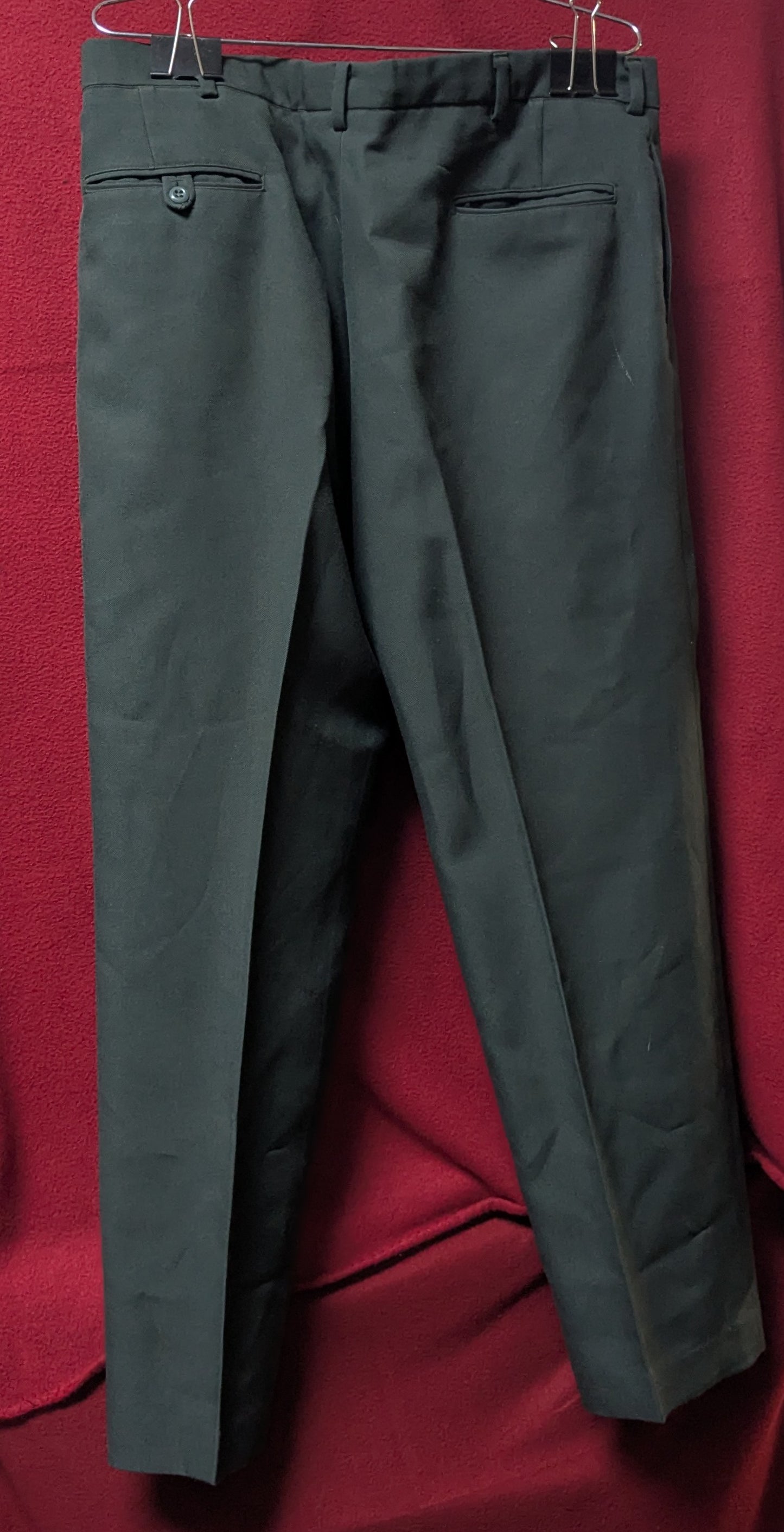 US Army Men's Texturized Polyester Green Trousers ~34x29* (FB1-26Feb58)
