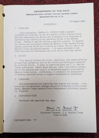 Operations Against Guerrilla Forces USMC FMFM-21 (cb03-25May127)
