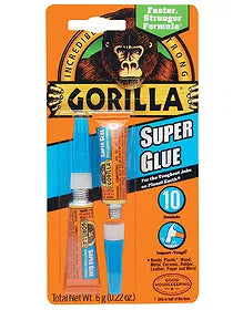 2pk 3g Tubes Super Glue Gorilla Glue (55558)