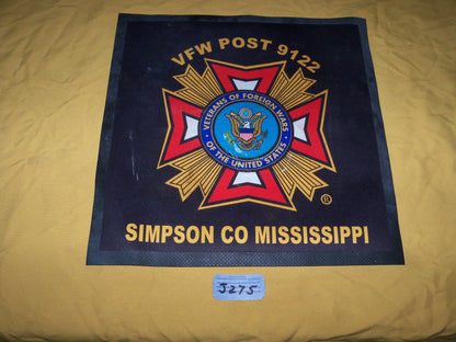 VFW Post 9122 Rubber Mat 13" x 13" (06cc ca9-j275)