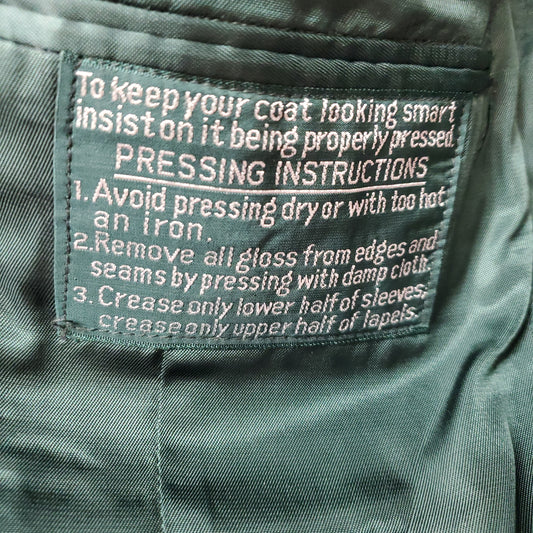 Vietnam Era 1960 38L Man's Serge Wool Service Coat Vintage (j12e)