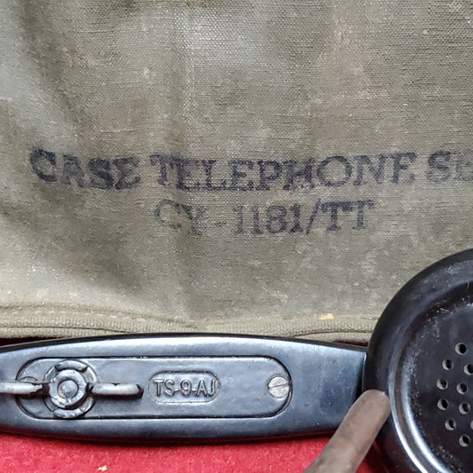 Vietnam Era Telephone Set TS-9-AJ w/ Case CY-1181/TT Vintage (16S (ab07-r)