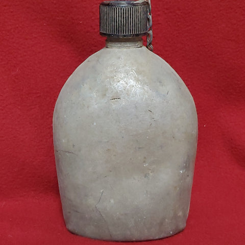 US Army 1945 1qt. Aluminum Water Canteen Vintage (a14b)