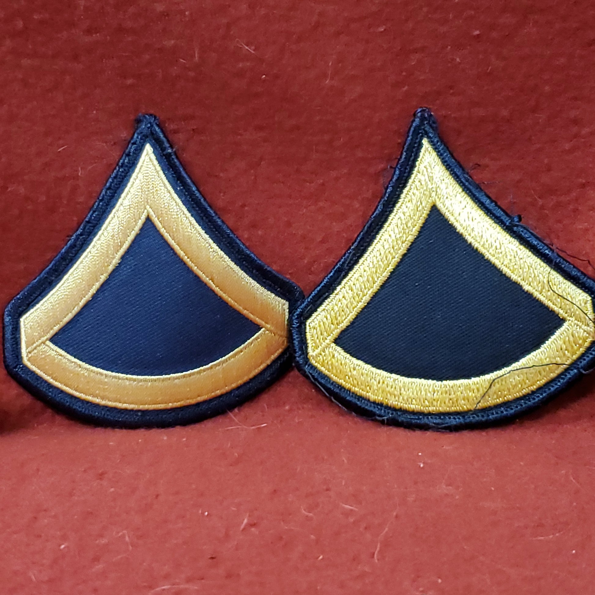 2pk US Army Dress Blue Uniform PFC Private First Class Rank Male Gold/ – Gibsons Tactical Tavern