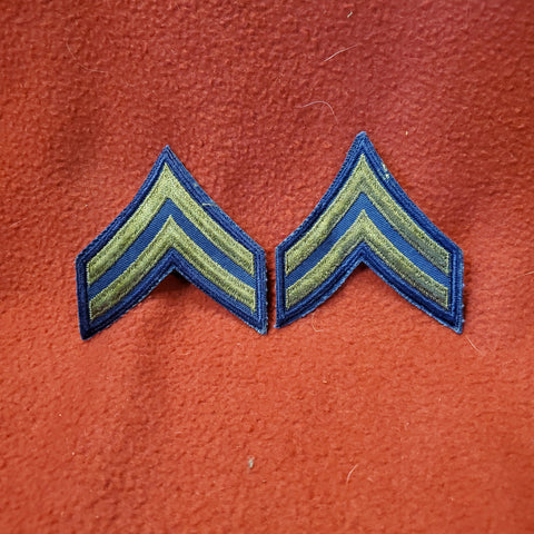 2pk US Army WWII Uniform Corporal Rank Male Original Green/Blue (corp6)