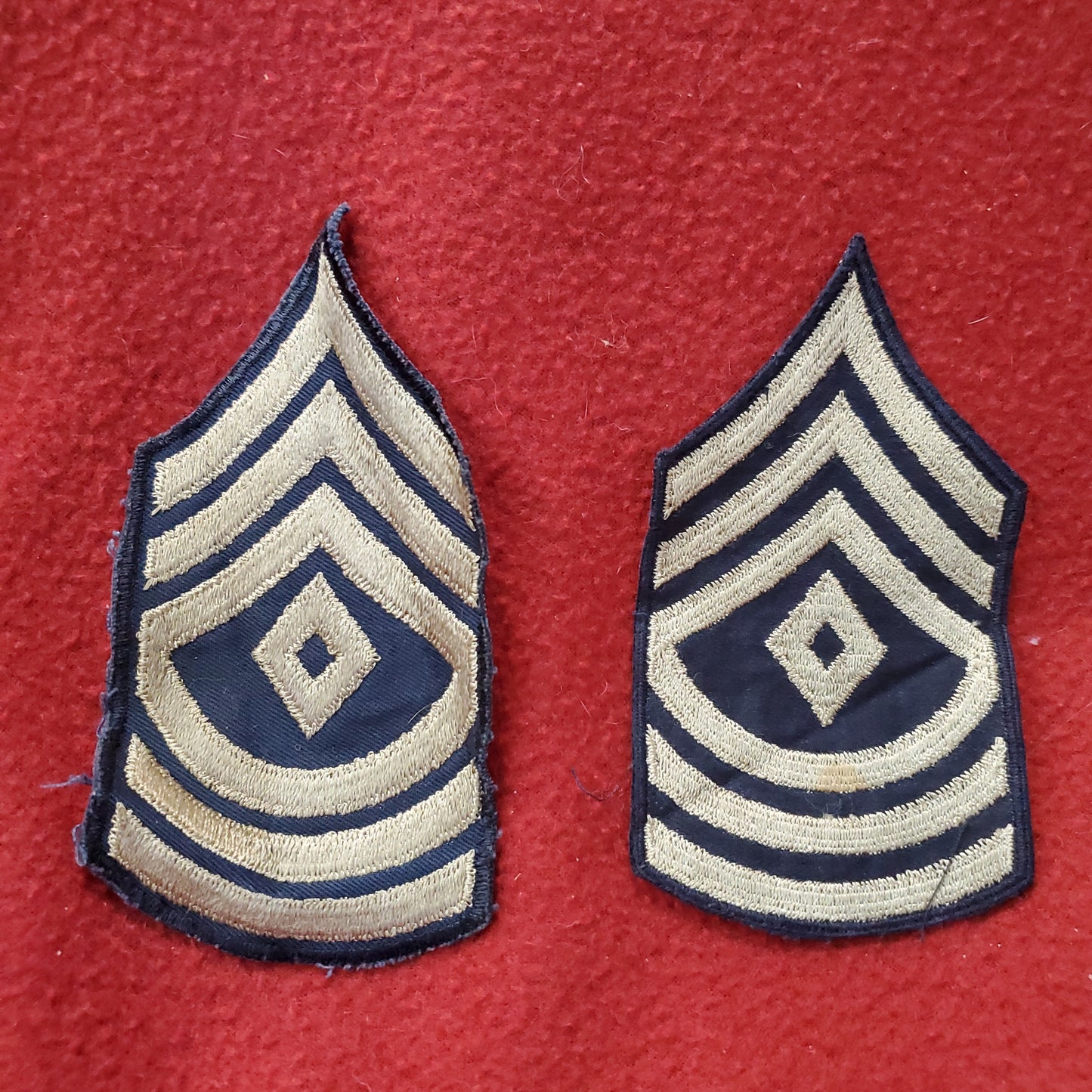 Pair of WWII US Chevron Sergeant First Class Rank Male (v26L)