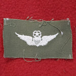Vietnam Era US Air Force Master Pilot Wings Sew on Insignia Wht/OD Vintage (v61L)