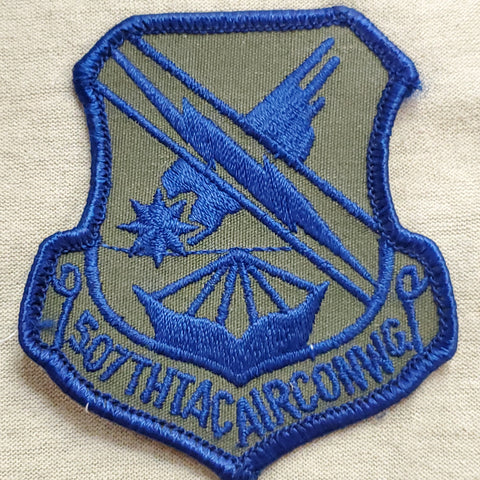 USAF 507th Tac Air Con Wing Vintage Unit Crest Badge Sew On (a6y)