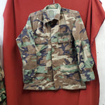 US Army Medium Regular BDU Woodland Top Jacket Good Condition (a10s)