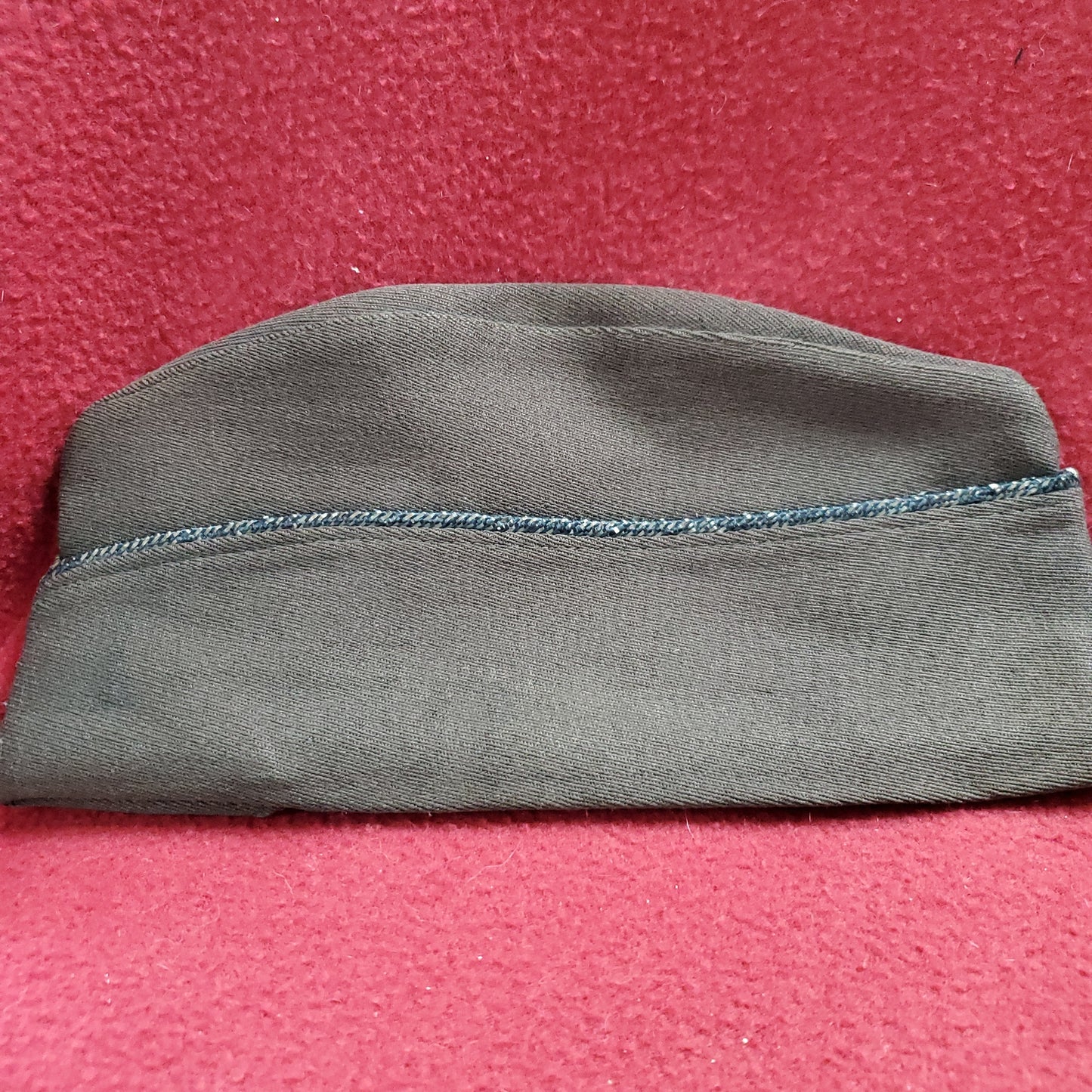 Vintage ? ?/? UNKNOWN Brown w/ Black Line Garrison Cap (18a66)