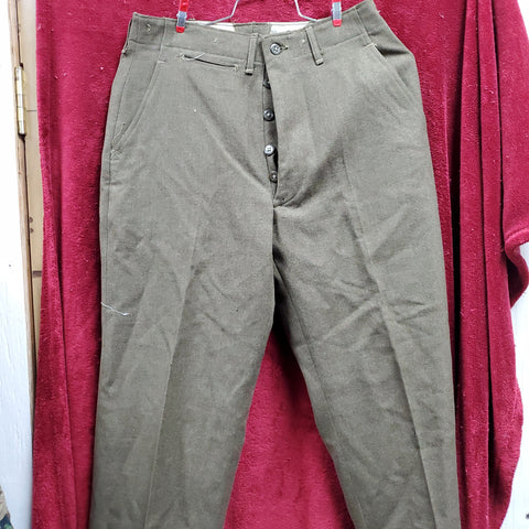 WWII '45 31x29 Serge Wool Field Pants Trousers Uniform (25a12)