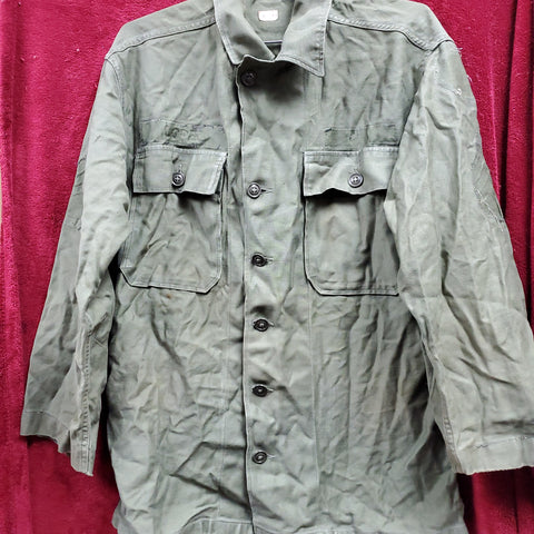 Vietnam '63 unknown Cotton Sateen OG-107 Long-Sleeve Shirt Top Jacket (25a19)