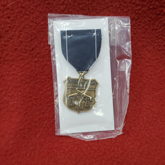 Vintage US Coast Guard Expert Pistol Shot Medal Military (cg-da34)