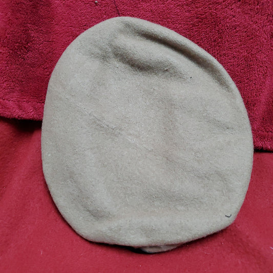 VINTAGE Bancroft Military 6 5/8 Tan Wool Beret Uniform Army (fb03-20)