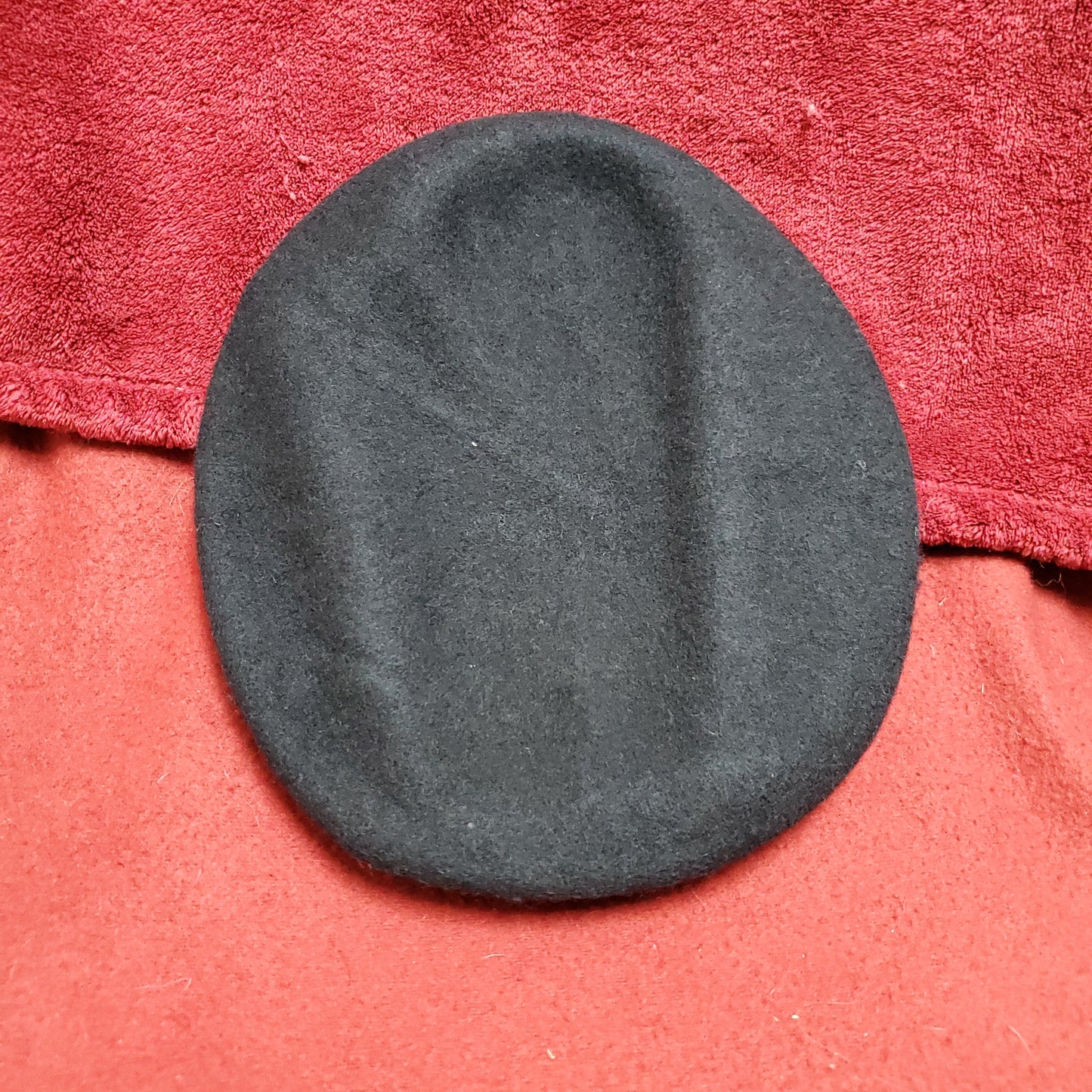 VINTAGE US Army Bancroft Military 6 7/8 Black Wool Beret Uniform Army (fb03-47)