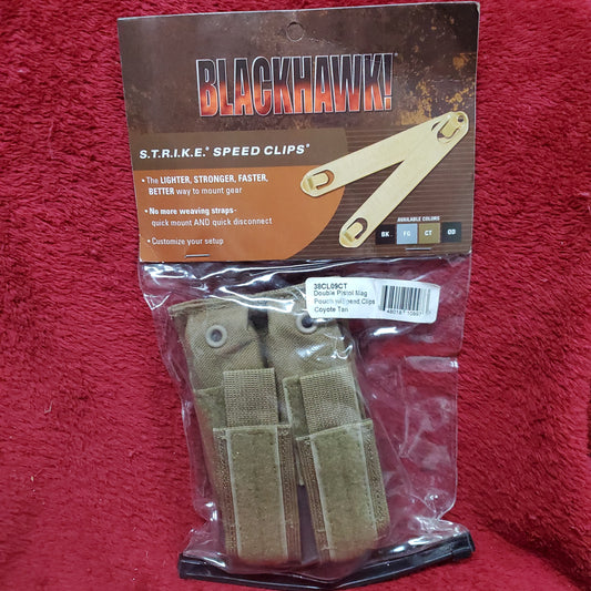 NOS BLACKHAWK Double 2 Magazine Pouch Coyote STRIKE (aa07-3)
