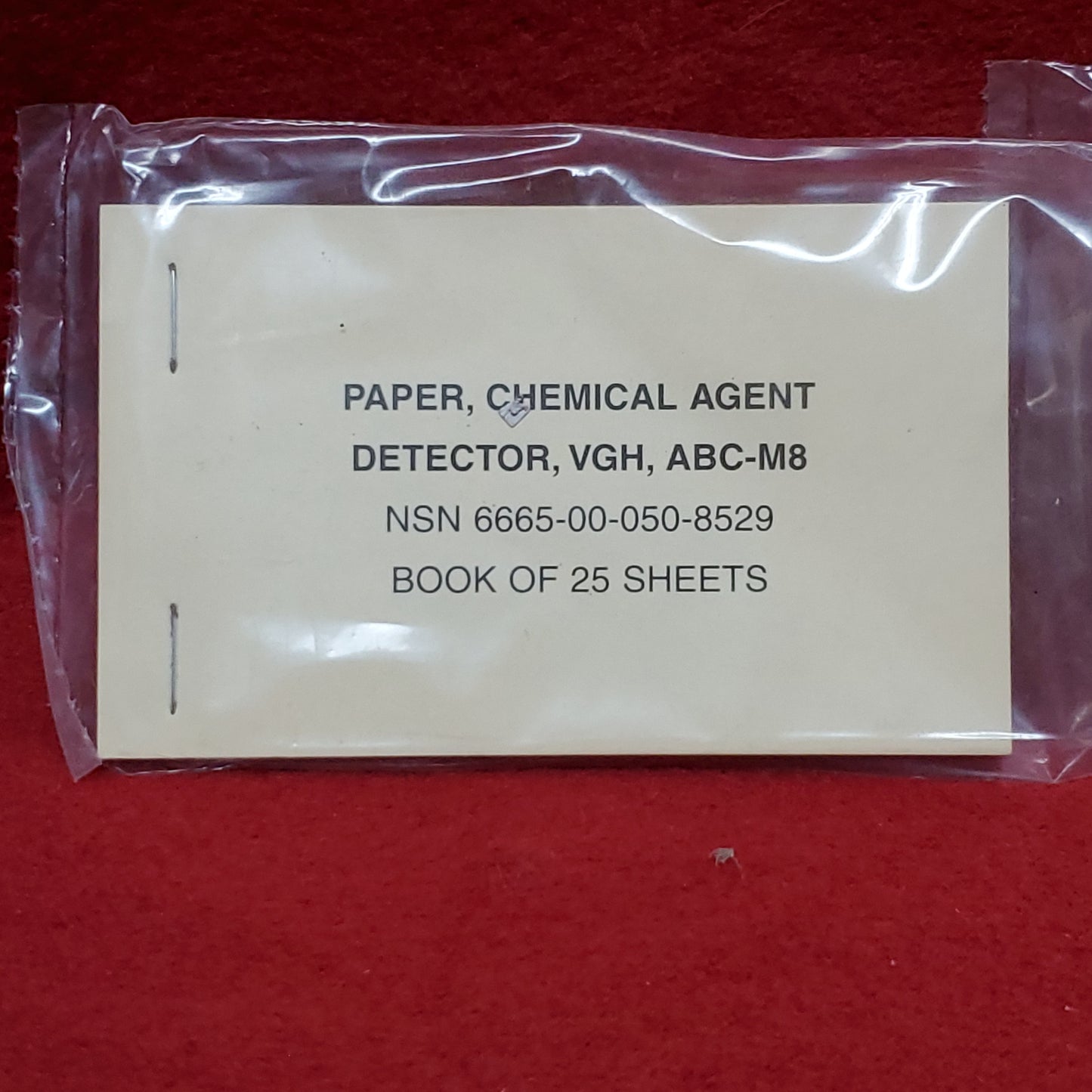 2 x Book of Chemical Agent Detector Paper VGH ABC M8 (12s (ab11-32)