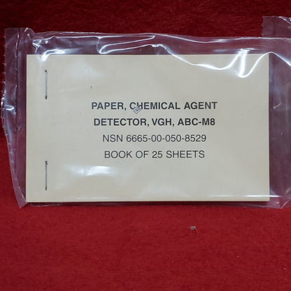 2 x Book of Chemical Agent Detector Paper VGH ABC M8 (12s (ab11-32)