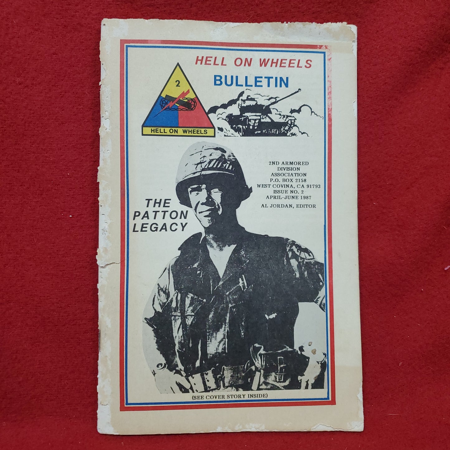 Vintage "Hell on Wheels 2nd Armored Division" Bulletin - 1987 No. 2 (14s- (ab05-MAY150)