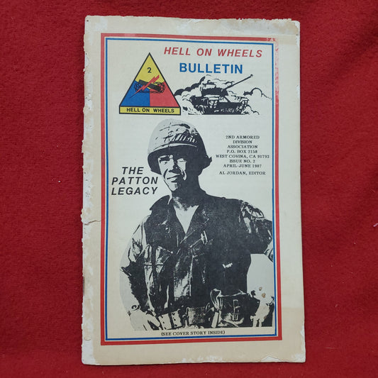Vintage "Hell on Wheels 2nd Armored Division" Bulletin - 1987 No. 2 (14s- (ab05-MAY150)