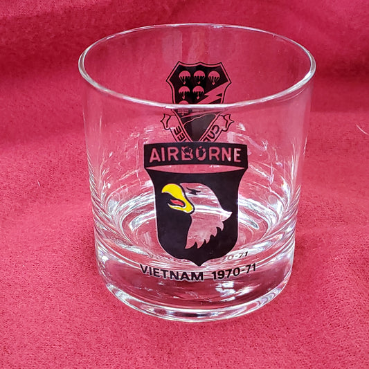 Vietnam Airborne Drinking Glass- 'Curr Ahee' (I8CPBX)