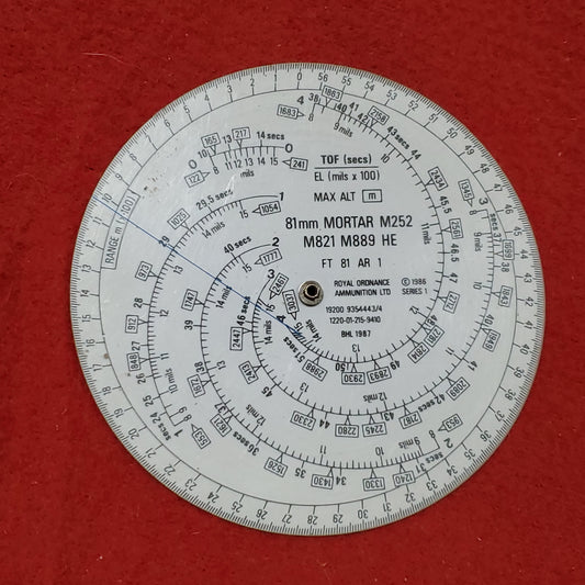 VINTAGE Fuze Set Whiz Wheel 81mm Mortar M252 (23s ac10-23)