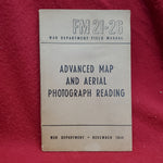 Vintage 1944 December "ADVANCED MAP & AERIAL PHOTOGRAPH READING" FM 21-26 (24s)