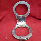Vintage Hiatts Stainless Steel Hinged Handcuffs 74614  (26s27)