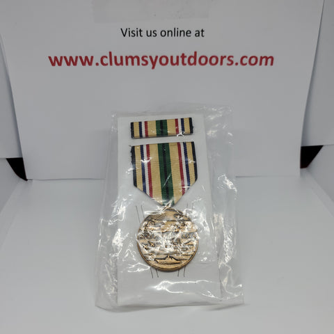 VINTAGE US Military "SOUTHWEST ASIA" Service Medal Lapel Pin Ribbon Box Set Army (1mrp4)