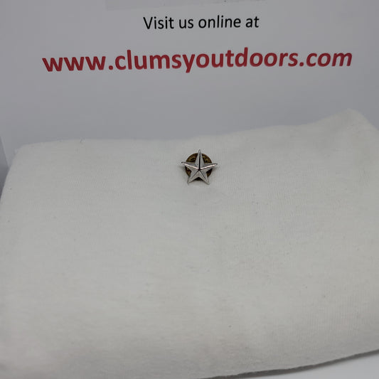Vintage US Military SILVER STAR Single Lapel Hat Pin Medal (1mrp50)