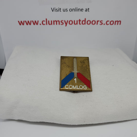 VINTAGE French Army 1st Logistic Command COMLOG Pin (01o11)