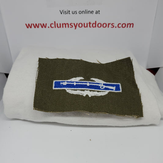 VINTAGE US Army COMBAT INFANTRYMAN OD Blue/White Sew-On Patch (01o9)