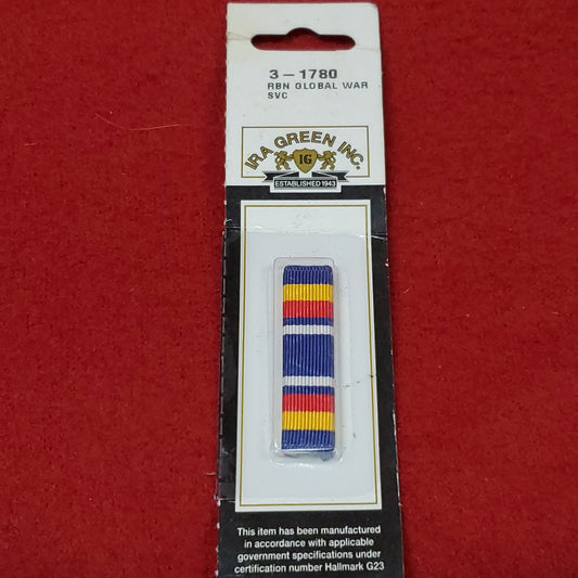 VINTAGE US Army GLOBAL WAR ON TERRORISM SERVICE Ribbon Lapel Bar Pin Crest DUI (01o149)