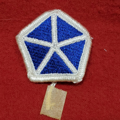 VINTAGE 1970 US Army 5th Corps Sew-On Patch Insignia Oswald Schicker Merrowed (02o151)