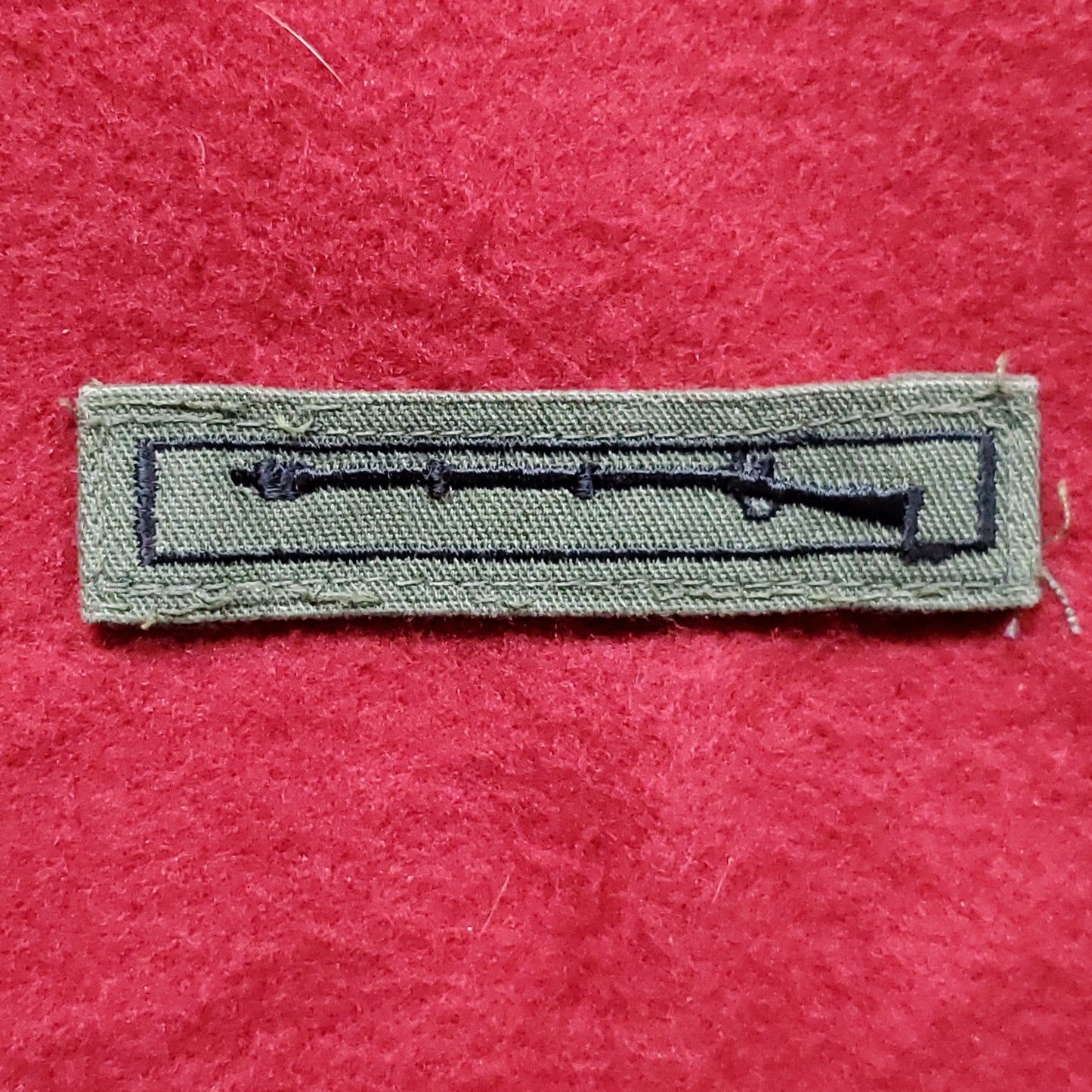 VINTAGE OD US Army INFANTRY Infantryman Sew On OD Olive Drab Vietnam Era BDU Woodland (02o30)