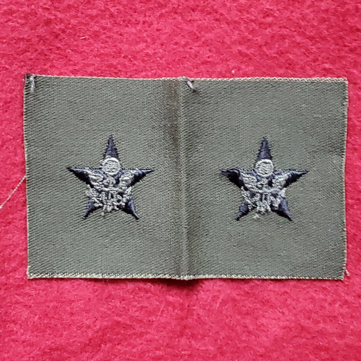 VINTAGE US Army GENERAL STAFF OFFICER Sew On OD Olive Drab Vietnam Era BDU Woodland (02o32)