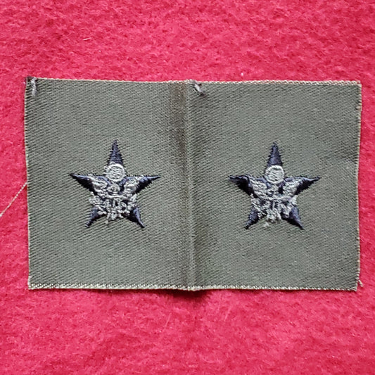 VINTAGE US Army GENERAL STAFF OFFICER Sew On OD Olive Drab Vietnam Era BDU Woodland (02o32)