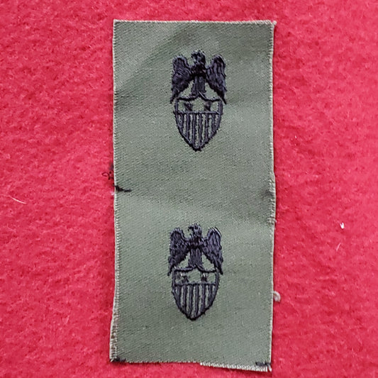 VINTAGE Pair US Army AIDE 2 STAR BG GENERAL BRANCH Sew On OD Olive Drab Vietnam Era BDU Woodland (03o27)