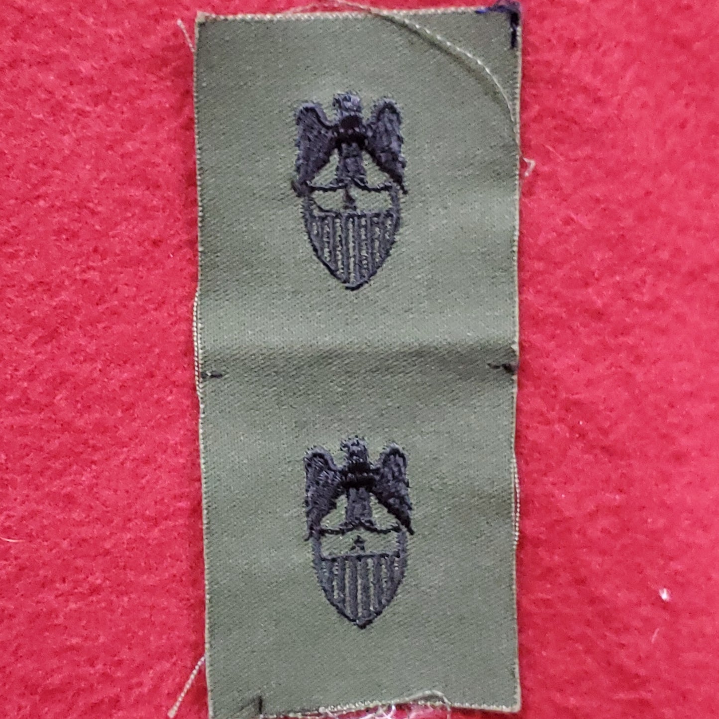 VINTAGE Pair US Army AIDE 1 STAR BG GENERAL BRANCH Sew On OD Olive Drab Vietnam Era BDU Woodland (03o22)