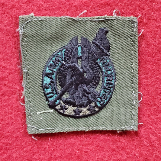 VINTAGE US Army ARMY RECRUITER Sew On Vietnam OD Olive Drab Era BDU Woodland (04o33)