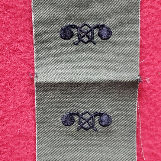VINTAGE US Army PAIR of CHEMICAL CBRN NBC Patch Sew On OD Olive Drab Black Subdued (05o23)