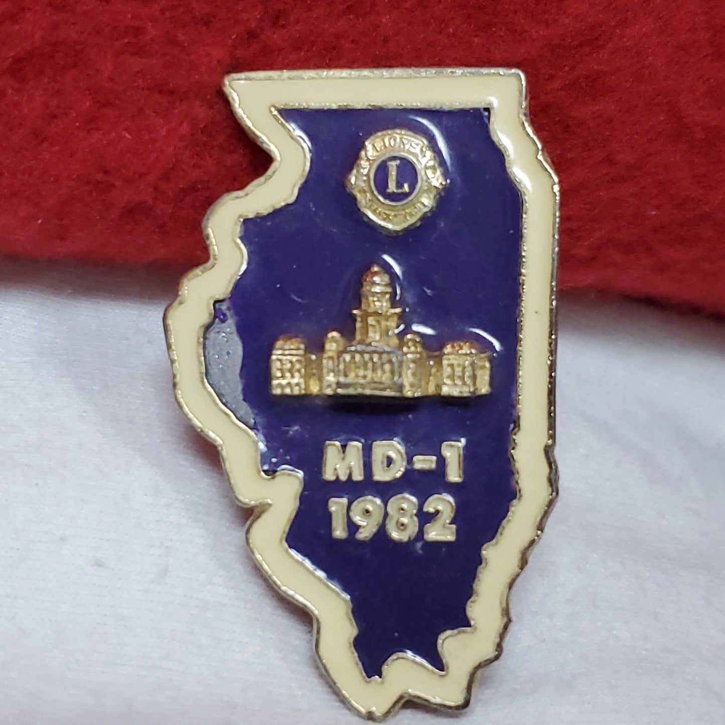 VINTAGE Illinois MD-1 1982 Lions Club District (06o2)