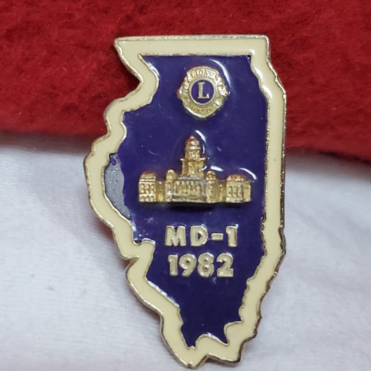 VINTAGE Illinois MD-1 1982 Lions Club District (06o2)